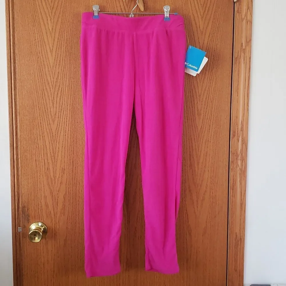 NWT Columbia Hot Pink Fleece Pants Sz L (14/16)